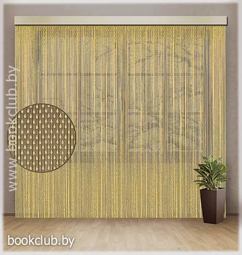 Нитиевая гардина «Дождик»