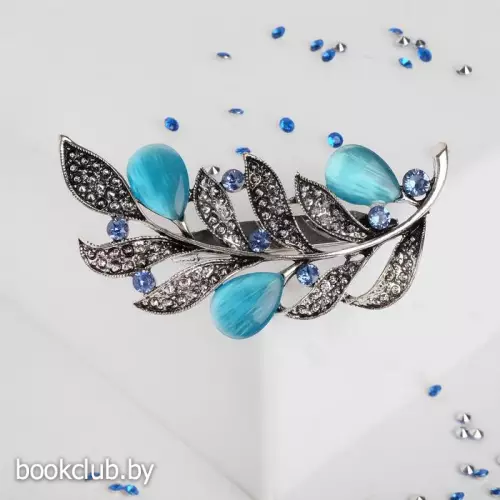 Брошь «Веточка с листочками»