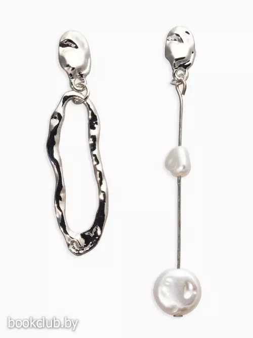 Серьги жемчуг «Корейский стиль», белые в серебре