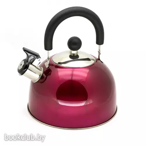 Чайник со свистком (объем: 2,15 л, цвет: вишневый)