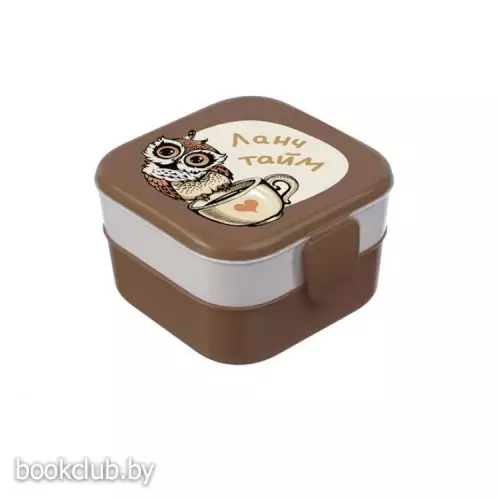 Контейнер для обеда «Совы» (0,4+0,4 л), IDEA