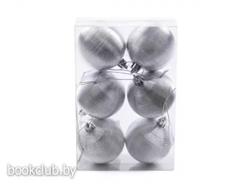 Набор шаров елочных пластмассовых, 6 шт. (арт. 86767)