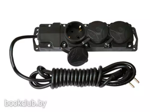 Удлинитель-шнур брызгозащищенный с заземлением, 3,5 м, 3 розетки, BYLECTRICA