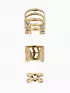 Серьги каффы «Узор», набор 3 шт. цвет золото