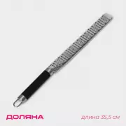 Терка для сыра Доляна Venus, 35.5×8 см, с ручкой, черная