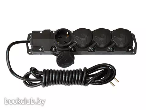 Удлинитель брызгозащищенный с заземлением, 3,5 м, 4 розетки, BYLECTRICA