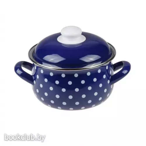 Кастрюля стальная эмалированная «Горошек», Perfecto Linea (Объем: 3,8 л)