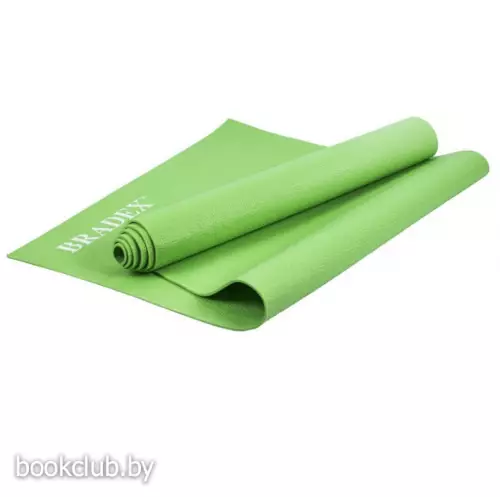 Коврик для йоги и фитнеса, зеленый