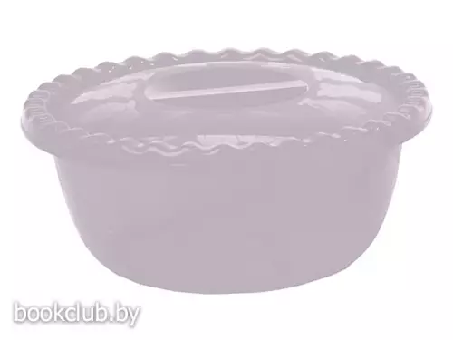 Миска круглая с крышкой (объем: 5 л, цвет: чайная роза IDEA)