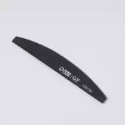 Пилка для ногтей, лодочка, 100/180 грит, 18 см, чёрная