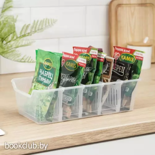 Органайзер для специй Honey, 28×14 см, пластик, прозрачный