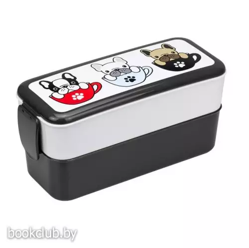 Контейнер для обеда «Бульдоги» (0,5+0,5 л), IDEA