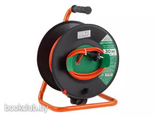 Удлинитель на катушке садовый, 30 м, 1 розетка, ЮПИТЕР Удлинитель на катушке садовый, 30 м, 1 розетка, ЮПИТЕР