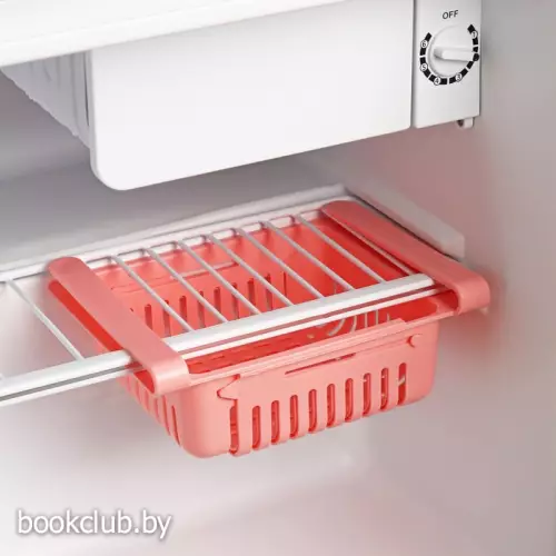 Полка подвесная в холодильник раздвижная , 20(28)×16.2×7.5 см, МИКС