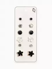 Серьги пусеты QF «Романтика», 6 пар