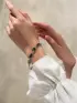 Браслет цепочка «Галиотис. Прямоугольник», L=17 см, + удлинитель 5 см, цвет серебро, разноцветный