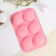 Силиконовая форма для выпечки «Зайцы и цыплята» розовая, 17,1 х 26 см