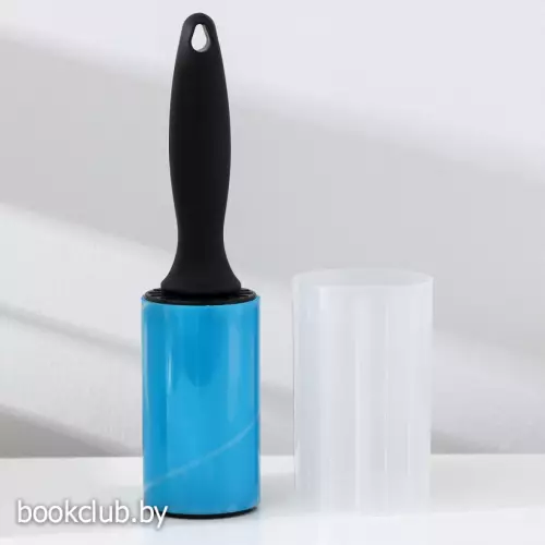 Ролик для чистки одежды, футляр, 23×6.5×6.5 см, синий
