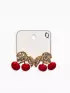 Серьги со стразами «Вишня»