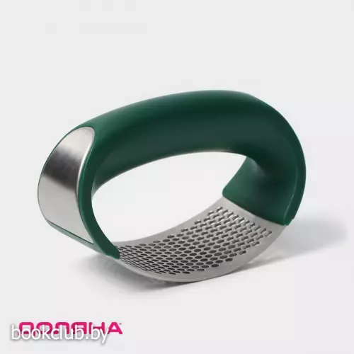Пресс для чеснока Доляна «Эсмиральда», нержавеющая сталь, зелёный