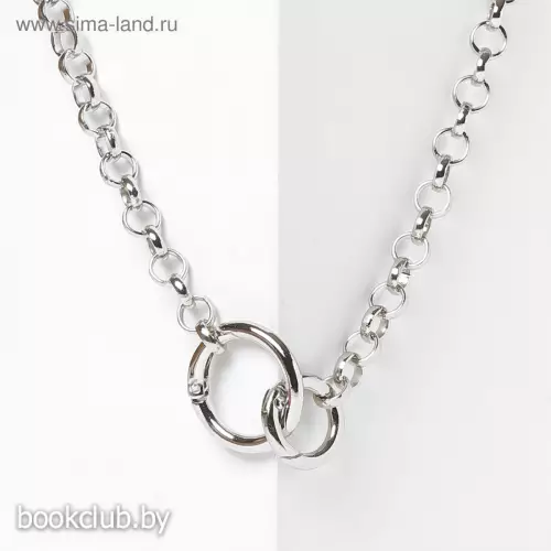 Кулон «Цепь» бесконечное сплетение, цвет серебро, L=45 см