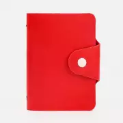 Визитница на кнопке, 12 карт, цвет красный
