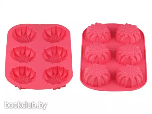 Форма для выпечки силиконовая на 6 кексов «Цветы», Fruit Dove