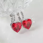 Серьги со стразами «Сердце»