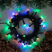 Гирлянда «Нить» 5 м, IP20, тёмная нить, 50 LED, 8 режимов, 220 В, свечение мульти