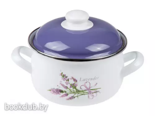 Кастрюля стальная эмалированная «Лаванда», Perfecto Linea (Объем: 3,8 л)