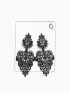 Серьги металл «Люстры», чёрные