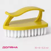 Щетка утюжок для уборки Доляна, с ручкой, пластик, хозяйственная, 10×6×5.5 см, МИКС
