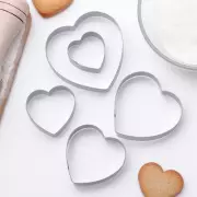 Набор форм для вырезания печенья «Сердечко», 5 шт.
