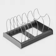 Держатель кухонный для крышек, сковородок и кастрюль Доляна,56×20.4×14.7 см, серый