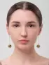 Серьги висячие «Шар плетёный», чёрные в золоте, 6.5 см