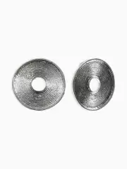 Серьги клипсы для ушей QF «Диск», цвет серебро