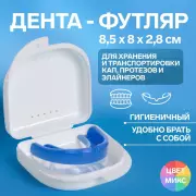 Контейнер для хранения протезов, 8,5 х 8 х 2,8 см, цвет МИКС