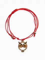 Браслет-оберег «Став» сова, 8 см