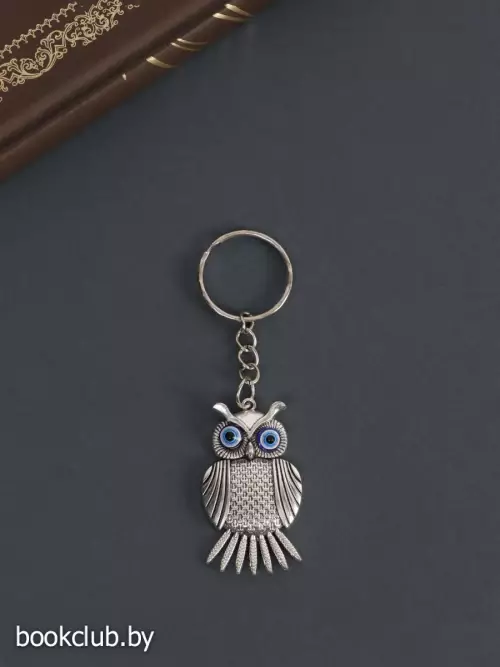 Брелок для ключей на кольце «Филин», металл под серебро, 4.5×2.5 см