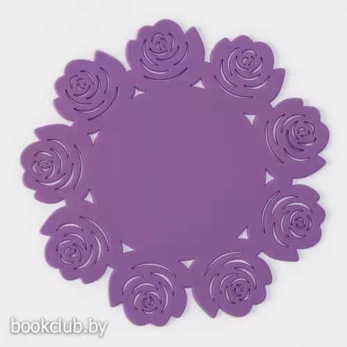 Подставка под горячее «Летний домик», d=19 см, фиолетовая