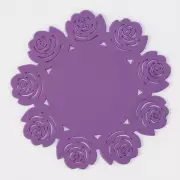 Подставка под горячее «Летний домик», d=19 см, фиолетовая