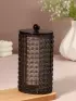 Органайзер для ватных дисков «Black Secret», с крышкой, 18×10×7.5 см, чёрный