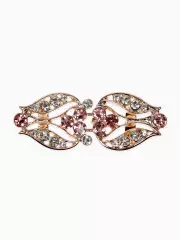 Зажим для кардигана «Ажур. Бутон», цвет бело-золотой в золоте