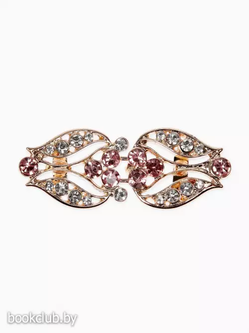 Зажим для кардигана «Ажур. Бутон», цвет бело-золотой в золоте