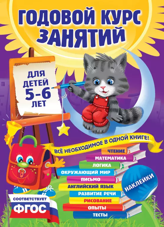 Годовой курс занятий: для детей 5-6 лет (с наклейками) Годовой курс занятий: для детей 5-6 лет (с наклейками)