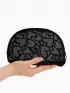 Косметичка полукруглая Black beauty, на молнии, черная
