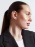 Серьги со стразами «Сияние» круг, цвет серебро