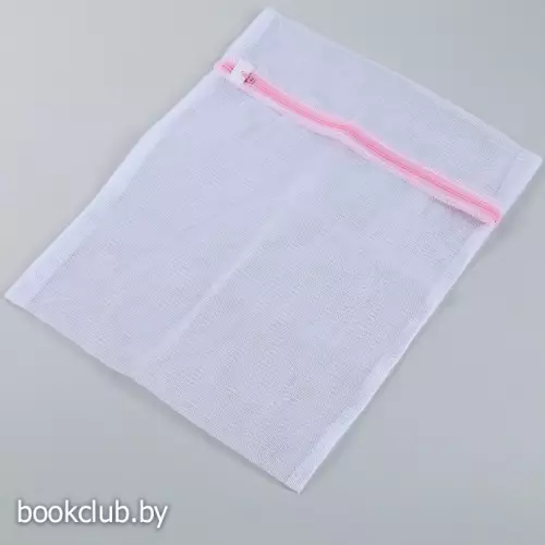 Мешок для стирки белья Доляна, 30х40 см, мелкая сетка, цвет белый